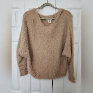 Jessica Simpson Tan Faux Fur Sweater Size M
